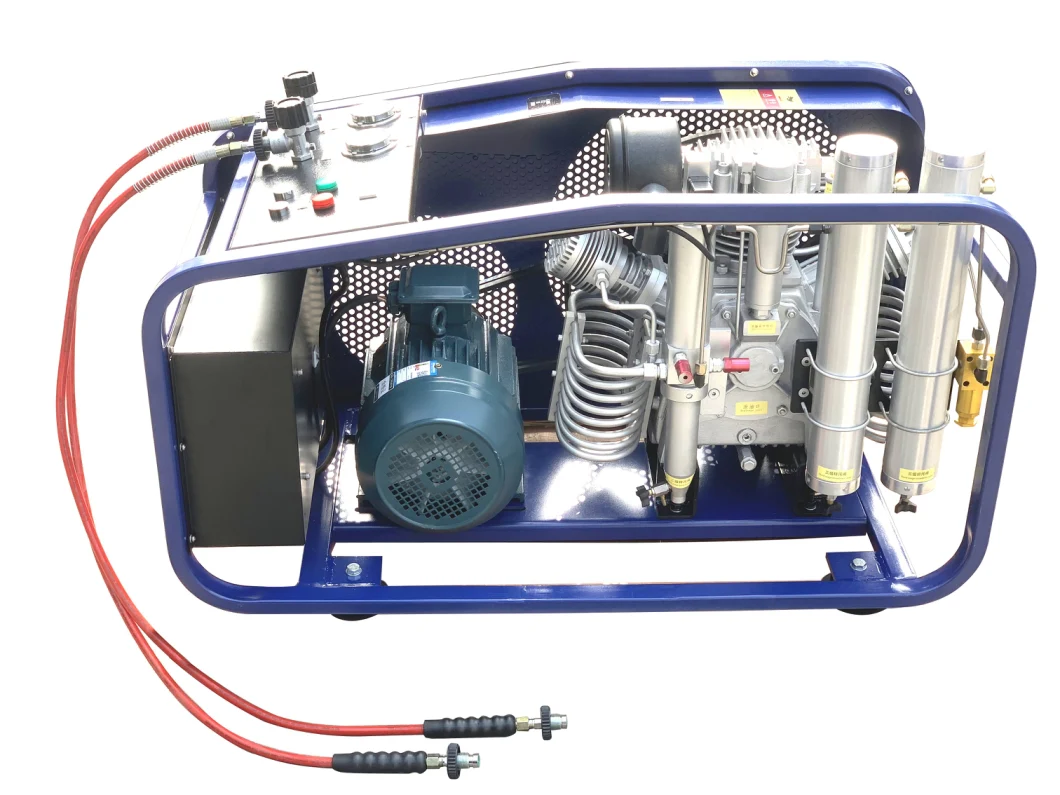 100lpm 300bar 4500psi 2.2kw High Pressure Diving Gasoline Type Air Compressor for Scuba