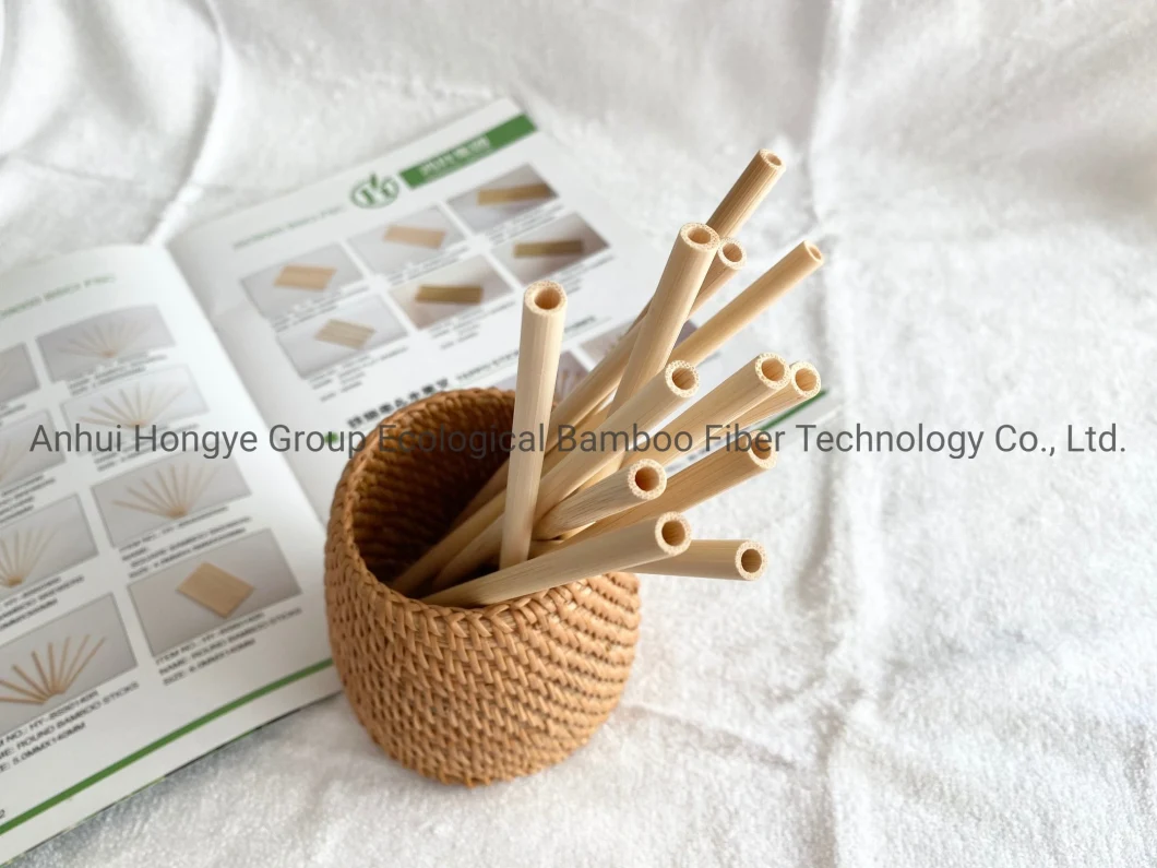 Disposable Bamboo Straw Hot Sale Eco-Friendly Product 6.2*200 mm